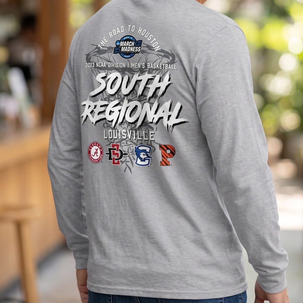 Champion NCAA March Madness 2023 South Regional Long Sleeve Shirt Gray Mens L